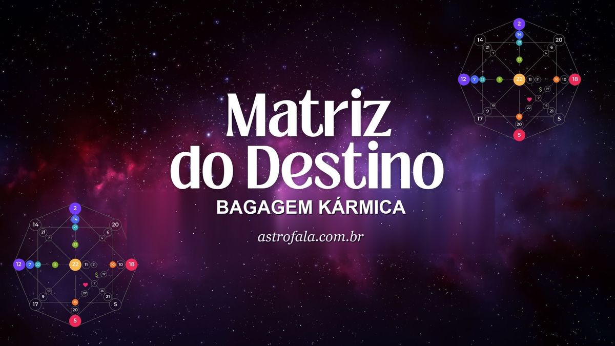 Mapa da Matriz do Destino com a Bagagem Kármica destacada no octógono